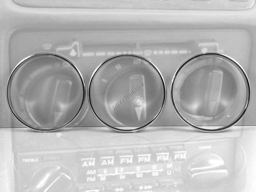 Pour Mercedes W123 Anneaux De Ventilation Chromes Aluminium x3 - Bild 4 von 9