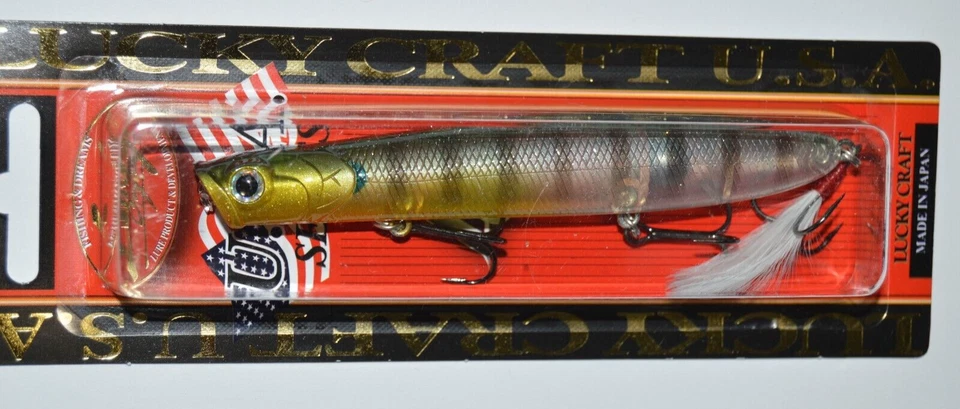 3 señuelos Lucky Craft Gunfish 117 señuelo topwater 4,5" escamas escamas pez luna dorado Foto 2 de 3