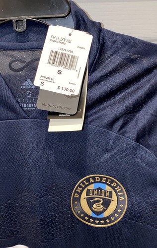 ADIDAS 2021 MLS Philadelphia Union Primary Authentic S/S Soccer Jersey Mens XS S - Picture 7 of 8