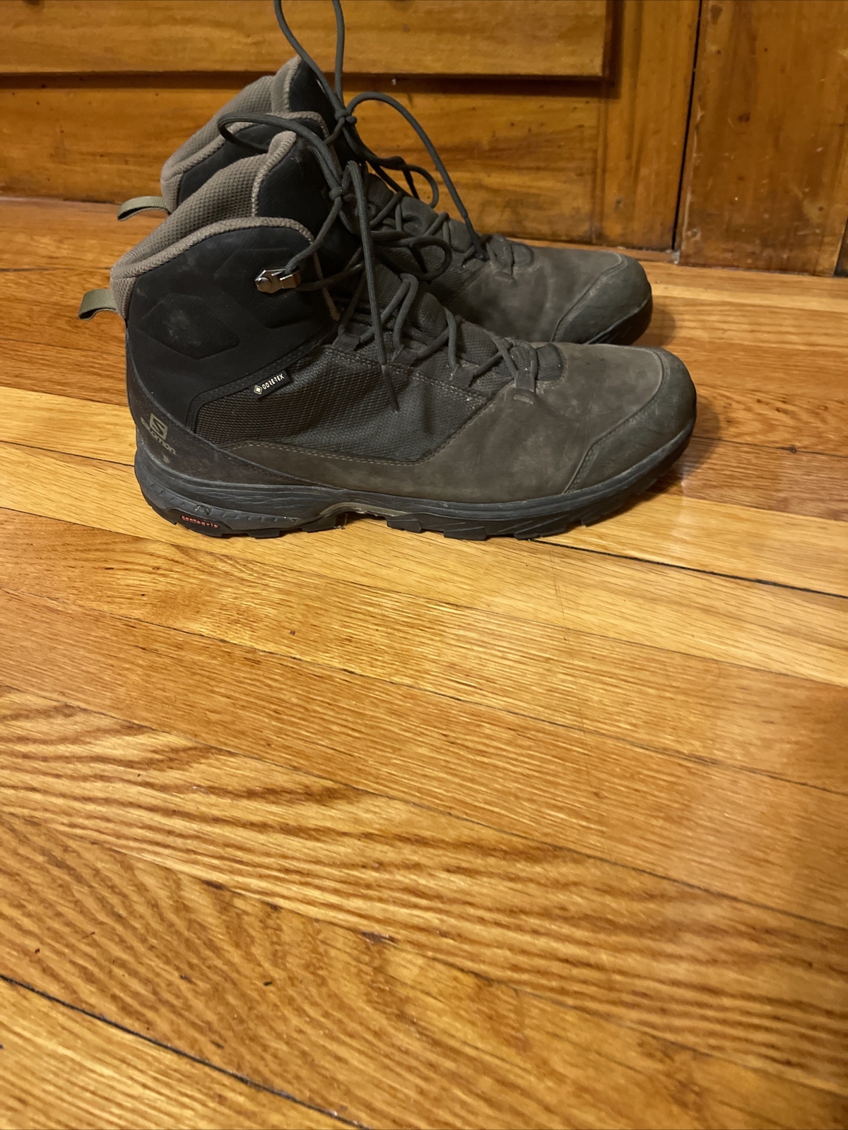 Stivali da trekking Salomon da uomo verdi impermeabili outward GTX taglia 12