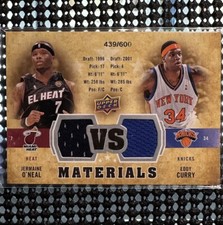 2009-10 UD VS Dual Materials Basketball Card #VSCO Eddy Curry/Jermaine O'Neal