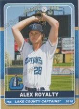 2019 Lake County Captains Alex Royalty RC Rookie Cleveland Indians