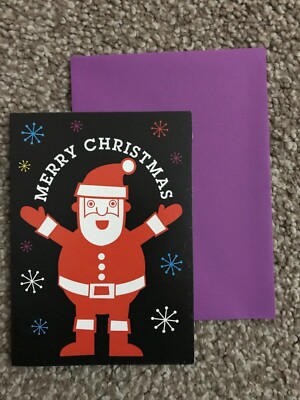 paperchase weihnachtsmann merry christmas karte klein mit Umschlag