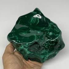 1450g,5.7"x5.3"x2" Natural Malachite Freeform Polished @Congo, B18461