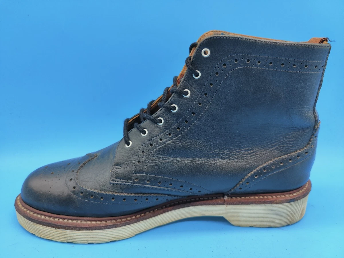 Dr Martens Bentley Navy Leather Brogue Lace Up Boots UK 8 EU 42 US