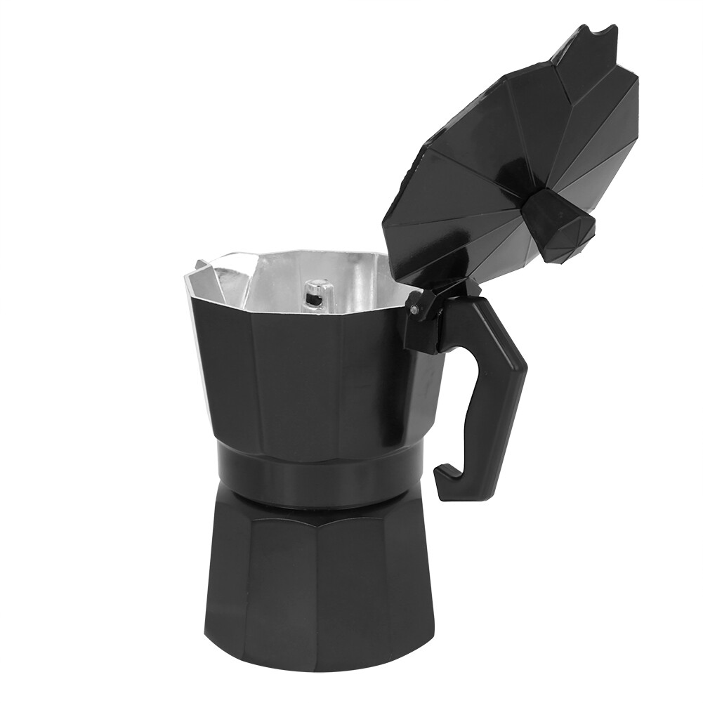 (Black) Stovetop Maker Moka Pot 150ml 3Cup Aluminum Coffee Maker eBay