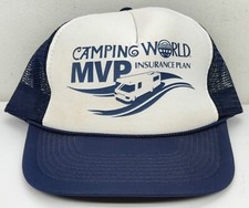 Vintage 90  s Camping World Trucker SnapBack Insurance Retro RV Mesh Back READ