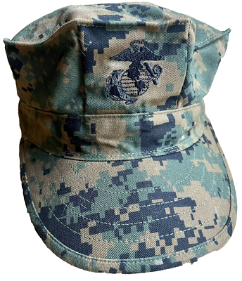 U.S. MARINES 迷彩キャップ ONE SIZE USMC COVER GARRISON MARPAT WOODLAND MARINE CORPS CAP HAT, SIZE