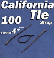 100 X pcs Black 4" Tie Cord Strap 100mm Network Nylon Plastic Cable Wire Zip 