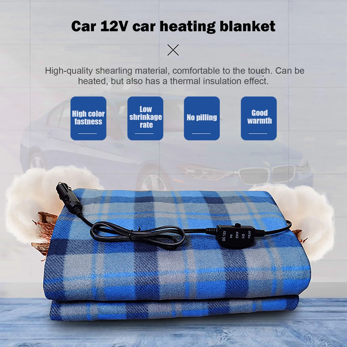 Electric Car Blanket - Electric Blanket Throw for Road Trip Outdoor Camping  Use | eBay