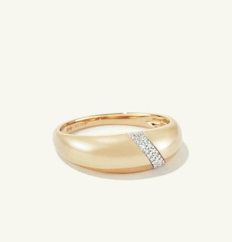 Dome Gold Ring Thick 14k Solid Gold Ring Simple Stackable Rounded Ring