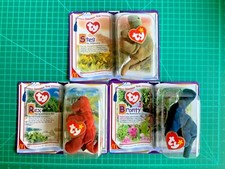McDonald  s Ty Dinosaur Trio Teenie Beanie Babies Rex Steg Bronty New Set of 3