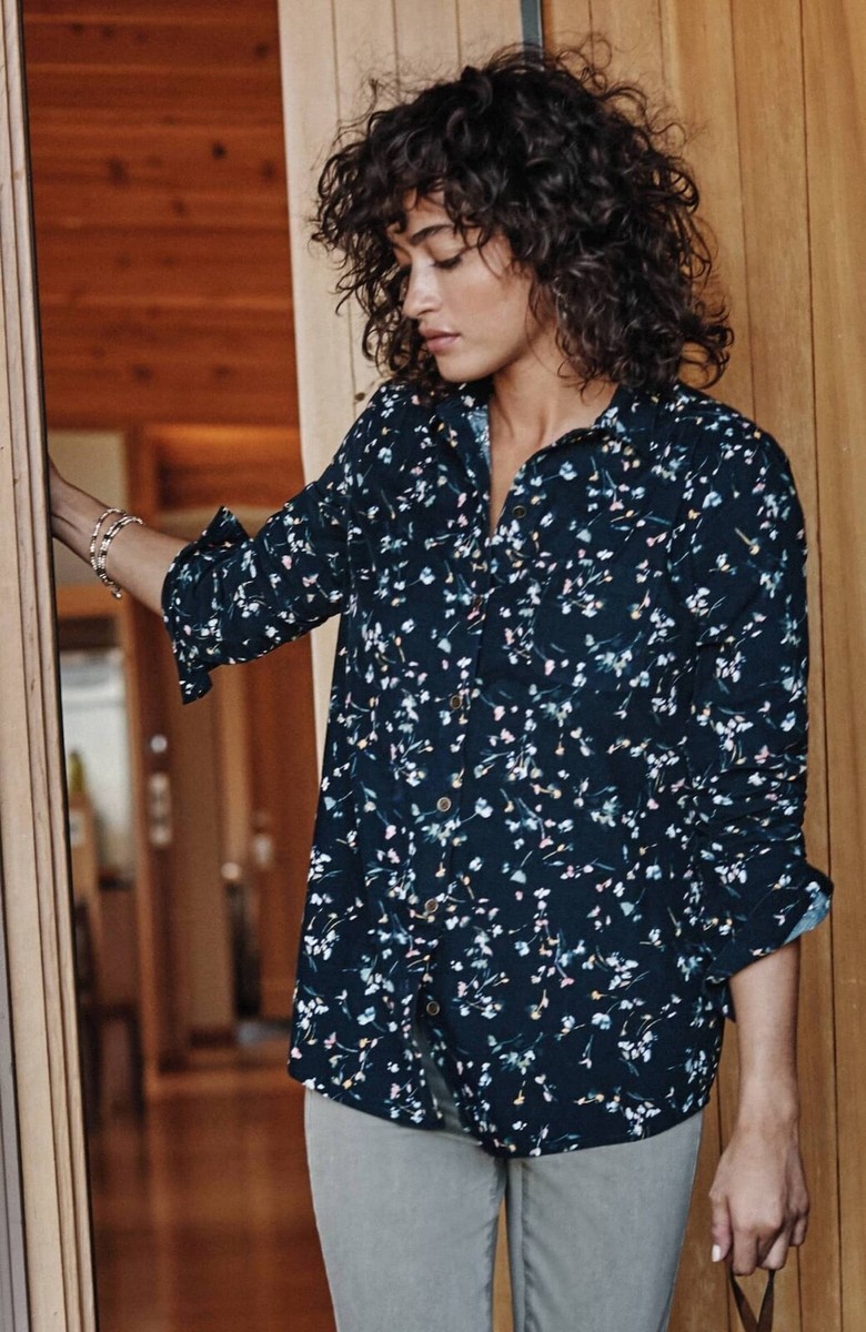 J.Jill ~ M(12/14) ~ NEW Relaxed Luxe-Soft Fine-Wale Corduroy Shirt