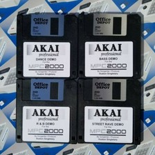 Akai MPC2000 Song DEMO 4 DISKS Drum Kit Sample Pack Floppy Disk Sounds