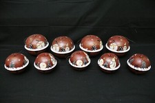 set  9 palle natale palline addobbi natalizi antichi vintage anni 50 metallo