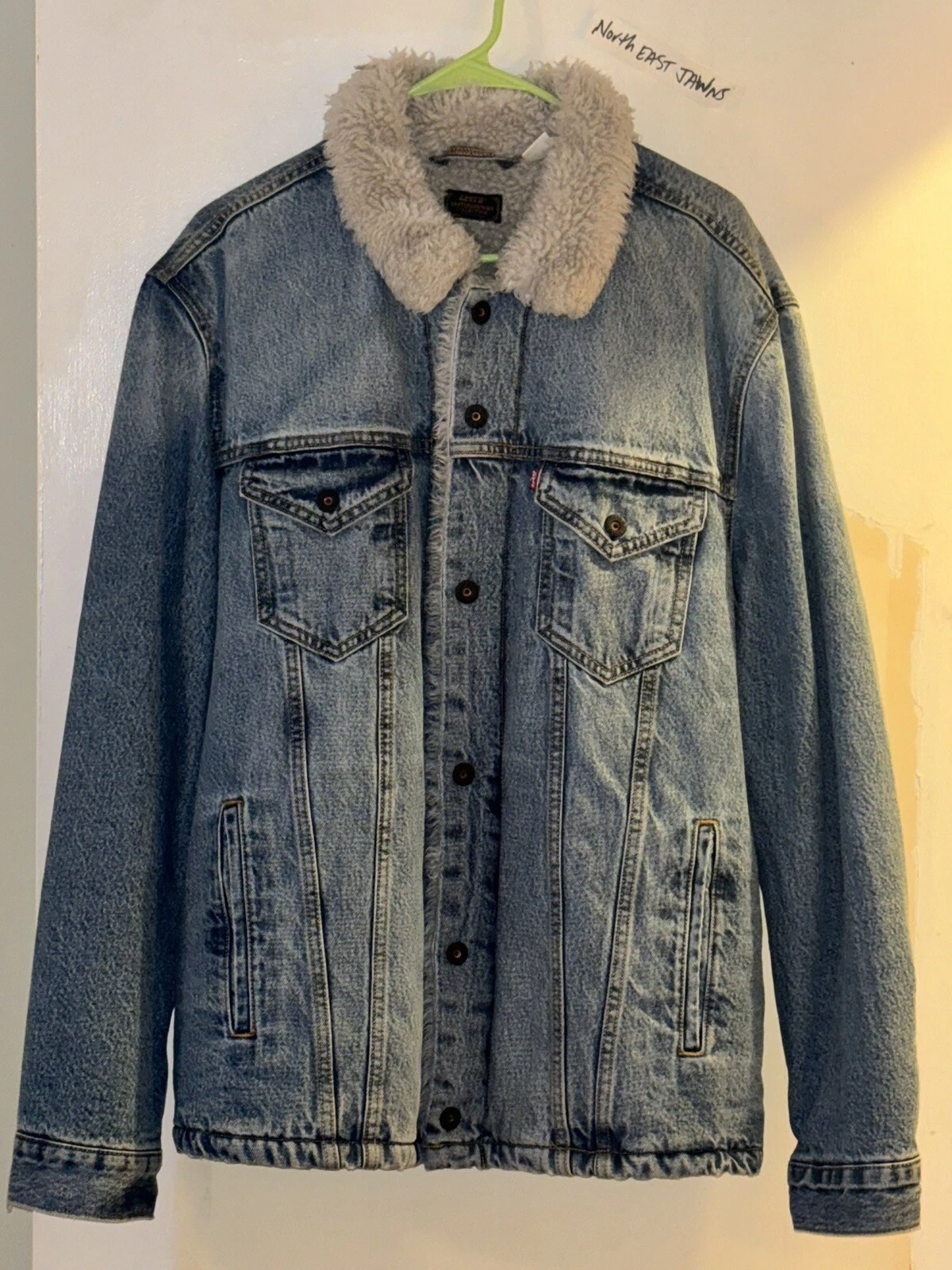 Levis Skateboarding L Kezar Trucker Sherpa Supreme Denim LSC RARE NOS LARGE