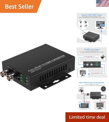 BNC HDMI Video Converter - Auto Resolution Detection for Seamless Connectivity