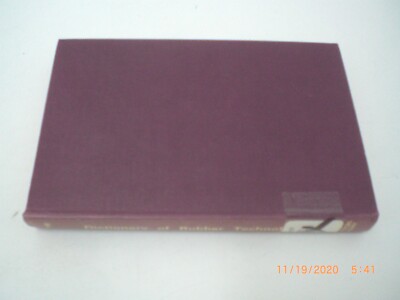 Dictionary of Rubber Technology by Alexander S. Craig Vintage Hardcover