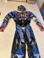 Optimus Prime Transformers Boys Kids Halloween Costume Medium 7-8 w/ MASK Silver