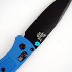Benchmade 535 Custom Bugout Blue Handle S30V Black Blade Stainless Folding Knife — photo 4