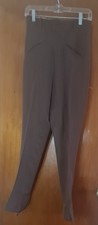 Vtg 30s-40s Womens Equestrian Brown Wool Gabardine Riding Pants w28" Ins 34"