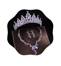 Tiaras and Crowns for Women,Tiaras Earrings Necklace, Crystal Bridal Jewelry ...