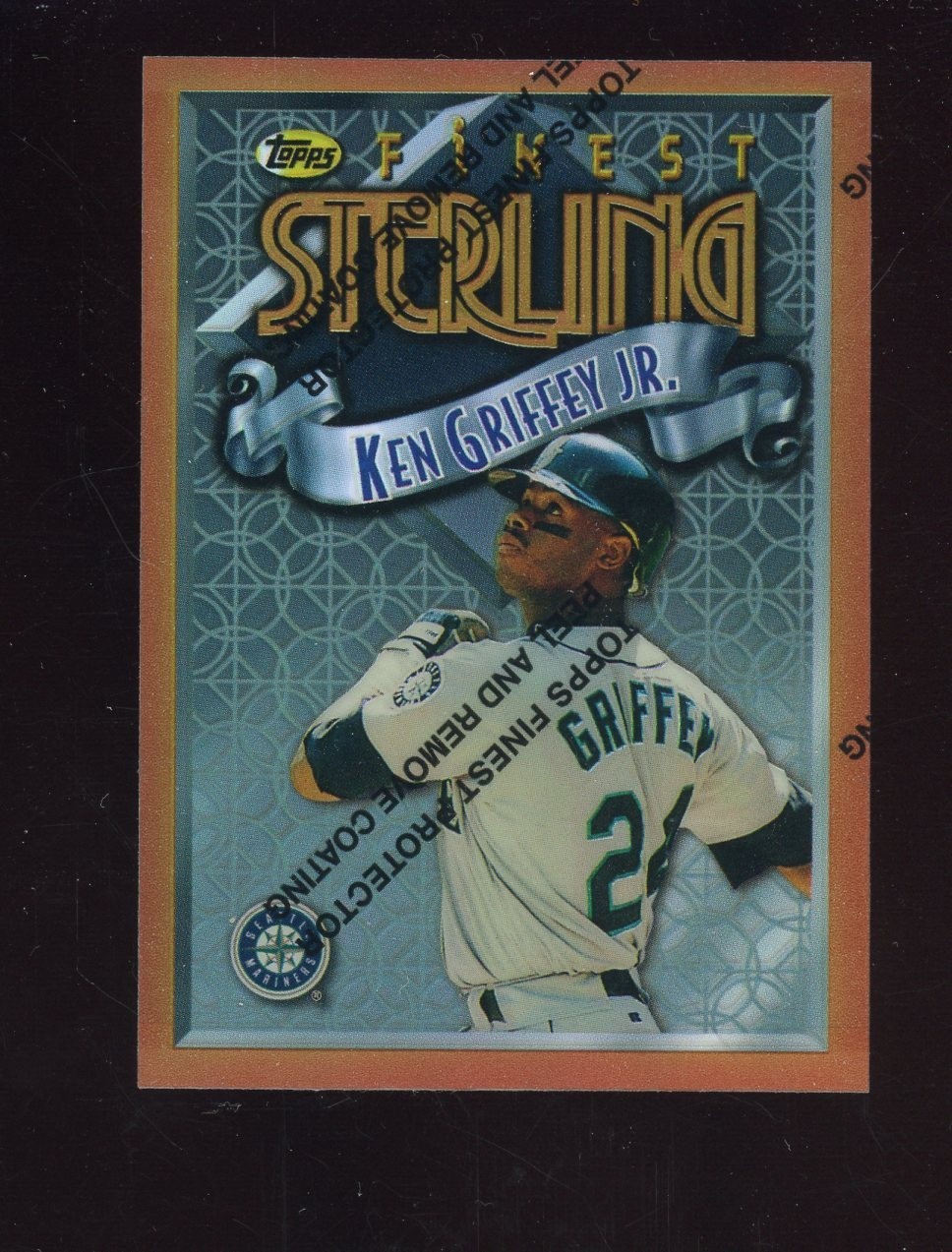 1996 Topps Finest Sterling Refractor #24 Ken Griffey Jr Mariners HOF w/ Peel