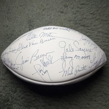 NFL Running Backs Signed Football - Jim Brown, OJ Simpson, Gale Sayers + 27 Sigs