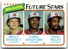 1980 Topps - Future Stars Bruce Benedict, Eddie Miller, Larry Bradford #675 (RC)