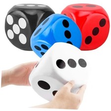 4 Pcs 6 Inches Foam Dice Large Giant Foam Dice Toy for Board Game Color Style 2