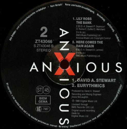 David A. Stewart Featuring Candy Dulfer - Lily Was Here (VINYL) - Picture 4 of 4