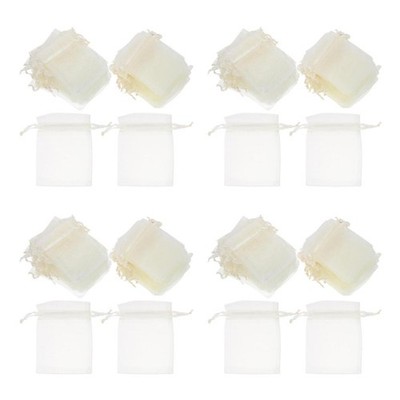  4 Pack Kleine Organzasäckchen Beutel Mit Kordelzug Schmuckbeutel
