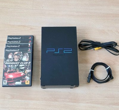 Sony PlayStation 2 PS2 SCPH-30001 Black Bundle with games tested working