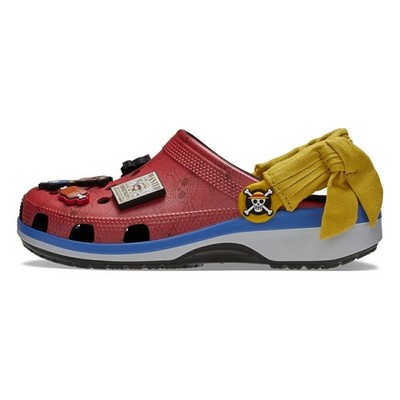 Crocs One Piece Luffy Classic Clog 212125 Red Straw Hat Anime