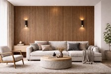 1 Pack 8 PCS PVC Wall Panels Seamless Colour Effect Interior Cladding 240x30x1cm