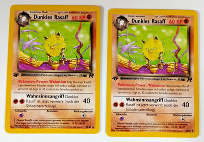 Pokémon Karte 1. first 1st Edition Dunkles Rasaff 43/82 Deutsch