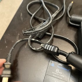 PLAYSTATION 2 SLIM CONSOLE TESTED WORKING With Cables And 8 Mb Memory Card