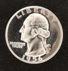 1956 Washington Quarter Proof Superb Gem BU : Low Mintage 669K