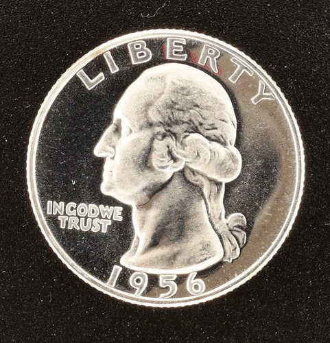 1956 Washington Quarter Proof Superb Gem BU : Low Mintage 669K