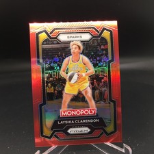 Layshia Clarendon 2024 Prizm Monopoly WNBA Red Prizms 57 #/99 Los Angeles Sparks