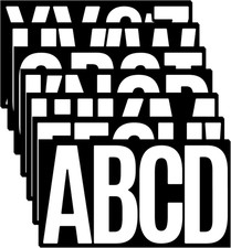 21 Sheets 6 Inch Letter Stickers, Self Adhesive Vinyl Capital Alphabet Punctuati