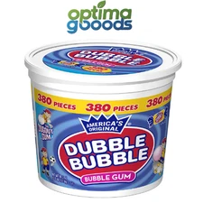 Dubble Bubble Bubble Gum 380 Pieces – Original Flavor Bulk Tub. Free Shipping