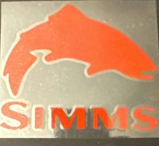 SIMMS RED FLY FISHING DECAL OFFICIAL LICENSED STICKER 10 X 8cm Red SIMMS - Image 2 of 2