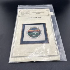 BRENDA'S KREATIONS Counted Cross Stitch Chart Pack with Floss KANSAS STATE SEAL