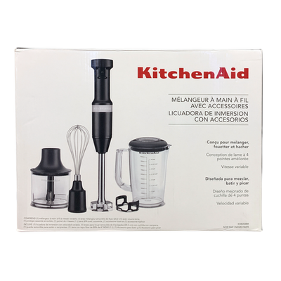 #ad KitchenAid Corded Variable Speed Hand Blender with Accessories 6 Piece Set $59.99