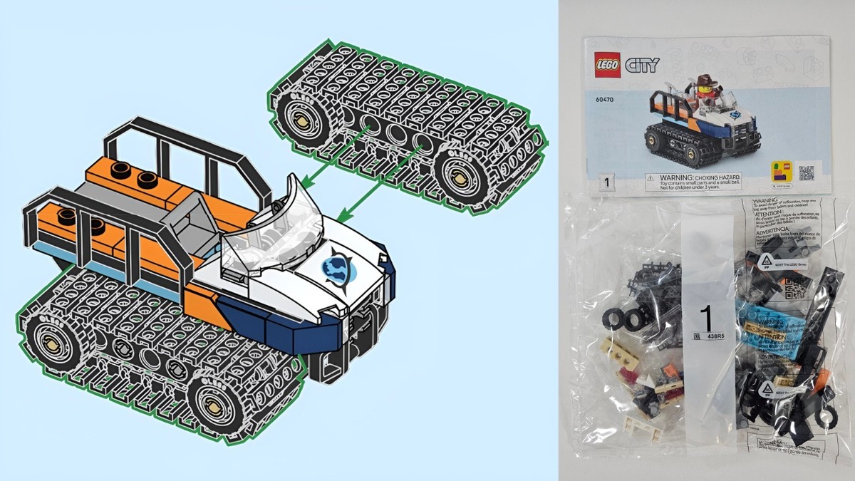 LEGO City 60470 Arctic Explorer Train Snow Tractor Only All