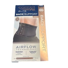Copper Fit Elite Back Support Adjustable Brace One size Fits Most Open Box