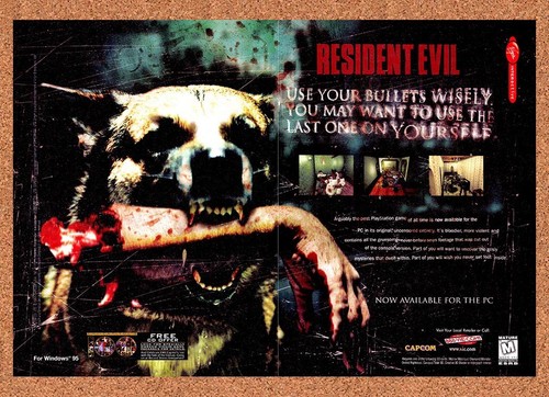 1996 Resident Evil PC Original Advertisement / Retro Promo v8