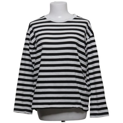H&M, Langarmshirt, Größe: S, Weiß/Schwarz, Baumwolle, Streifen, Damen #SSL