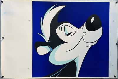 Warner Brothers Pepe Le Pew French Skunk Art Poster Proof Cartoon Penelope Cat